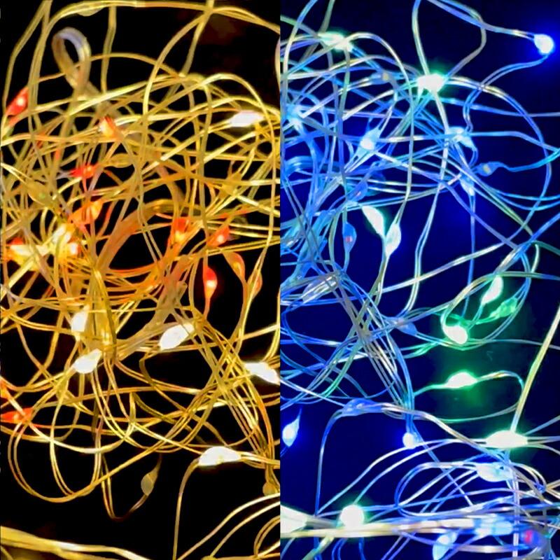 LEDイルミネーションライト 100球 10m ミックス 防水 リモコン付 単3電池×4本付 ハック HAC2874MX 装飾 クリスマス