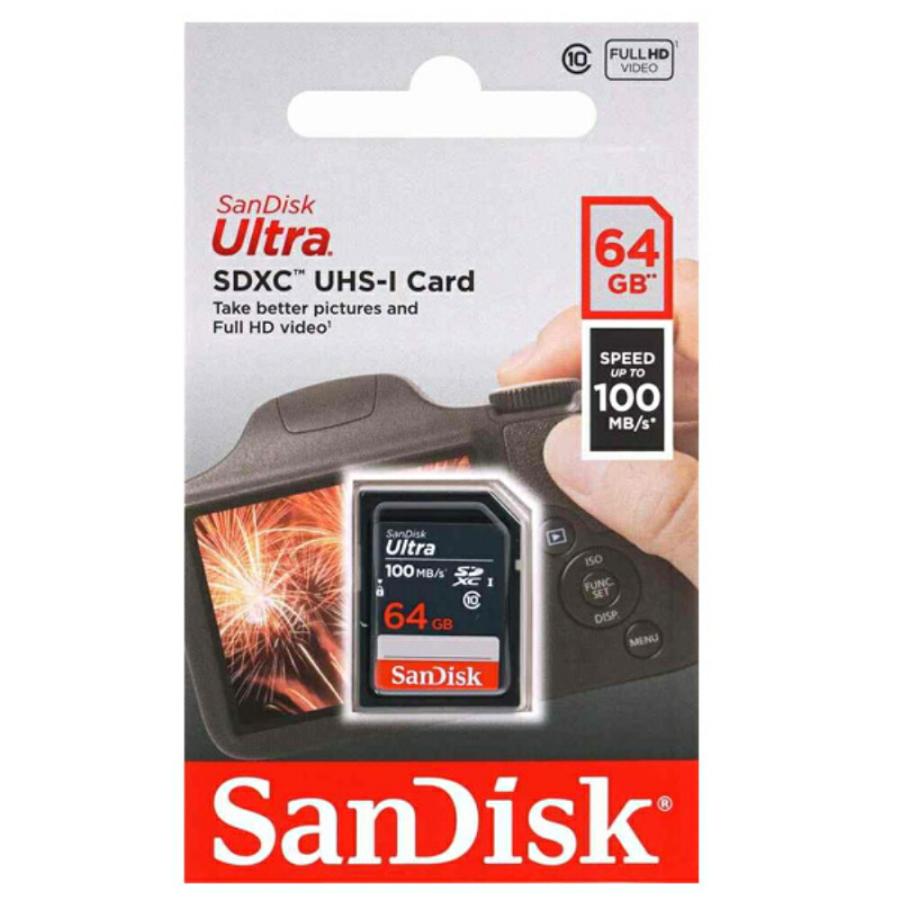 サンディスク SDXCカード 64GB 2枚入り ULTRA Class10 UHS-1 100MB/s 
