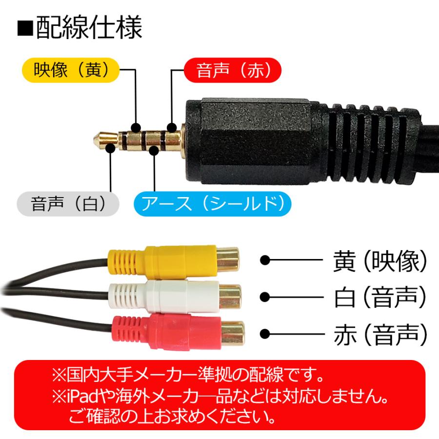 AVケーブル 4極ミニ変換ケーブル 0.2m φ3.5mm 4極（オス） AV（メス）変換 RCA コンポジット ビデオケーブル 3Aカンパニー VAD-AV435｜cablestore｜02