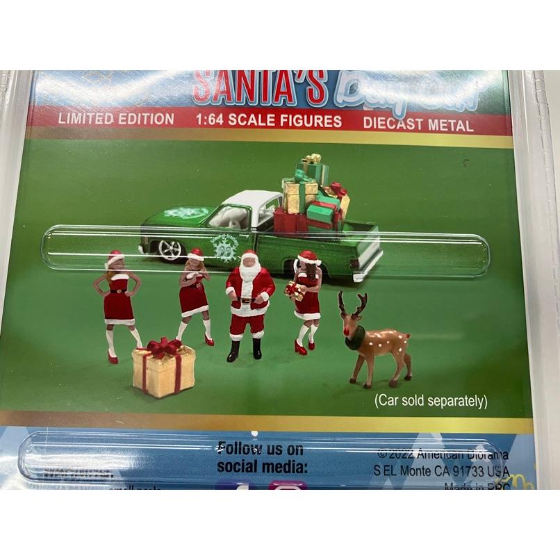 アメリカンジオラマ 1/64 サンタクロース サンタガール トナカイ