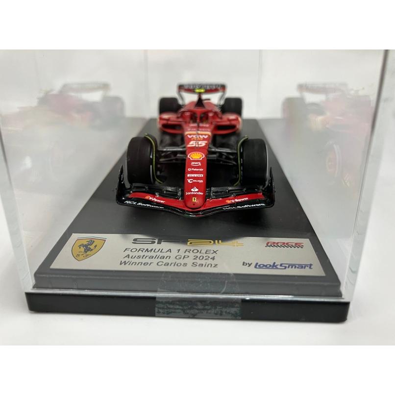 ルックスマート1/43 フェラーリ SF24 サインツ2024オーストラリア優勝