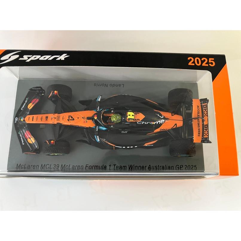 Spark 1/43 マクラーレンMCL39 F1 オーストラリアGP2025 ノリス 優勝