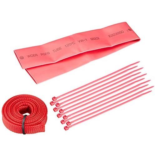 Bitspower UVリアクティブ ケーブルスリーブキット BP-UVCSK-RD