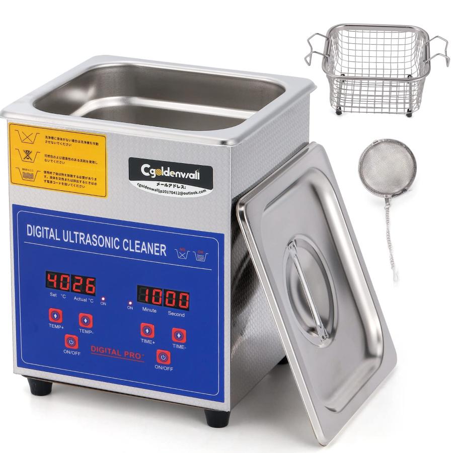 CGOLDENWALL 超音波洗浄機 小型 業務用 2L 家庭用 0-30min タイマー 