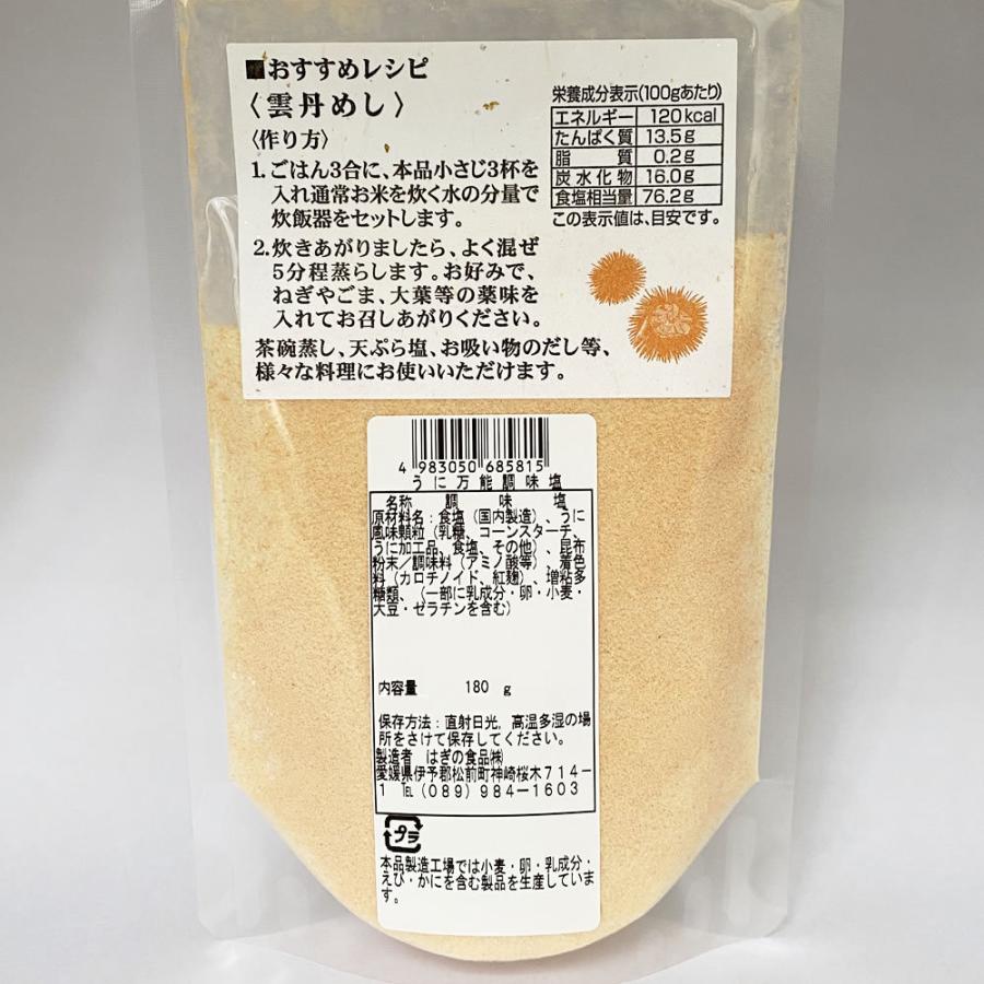 日本全国 送料無料 はぎの食品 雲丹万能調味塩 うにだし塩 180g だしの素 和風調味料 wantannas.go.id 日本全国 送料無料 はぎの食品 雲丹万能調味塩 うにだし塩 180g だしの素 和風調味料 wantannas.go.id
