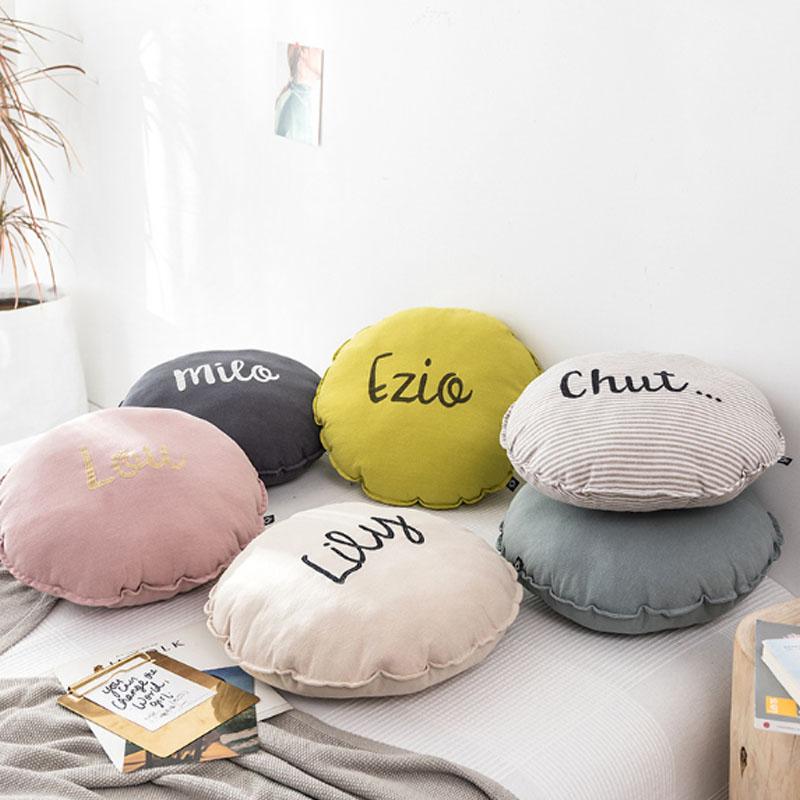 クッション フロアクッション クッションカバー 北欧 芯付き 円形 おしゃれ マカロン 刺しゅう 可愛い 背もたれ かわいい インテリア Dt123 癒し館 通販 Yahoo ショッピング