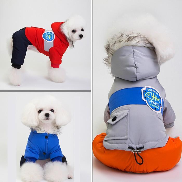 犬服 冬服 ペットウェア ペット服 犬の服 コート オーバーオール フード付き つなぎ ドッグウェア アウターウエア 防寒 小型犬 カジュアル ペット用品 Gy16 癒し館 通販 Yahoo ショッピング