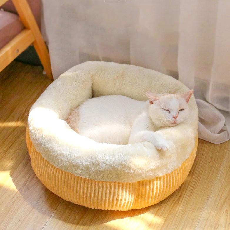 猫 ベッドふかふか ネコベッド もこもこ かわいい 型崩れしない ねこベッド 冬 暖かいイエロー レッド ペットベッド お昼寝 もこもこ メス 女の子 湿気防止 Mw10 癒し館 通販 Yahoo ショッピング