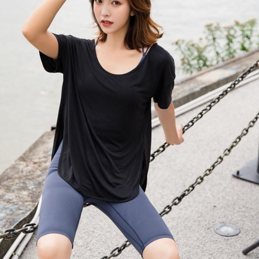 ヨガウェア レディース トップス ゆったり 半袖 Tシャツ 体型カバー スポーツウェア ランニング フィットネス おしゃれ Yjf28 癒し館 通販 Yahoo ショッピング
