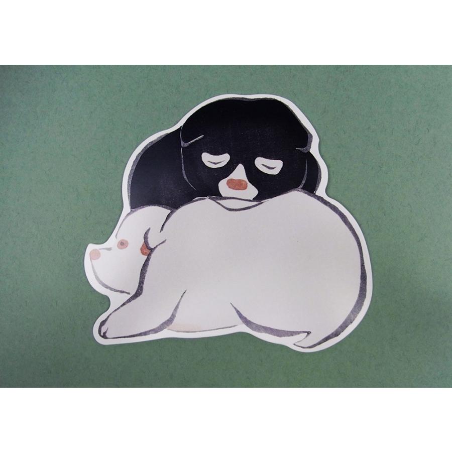 日本画切り抜き特殊はがき ダイカットポストカード 芳中 仔犬 眠り犬 H3 1811 Caeru 通販 Yahoo ショッピング