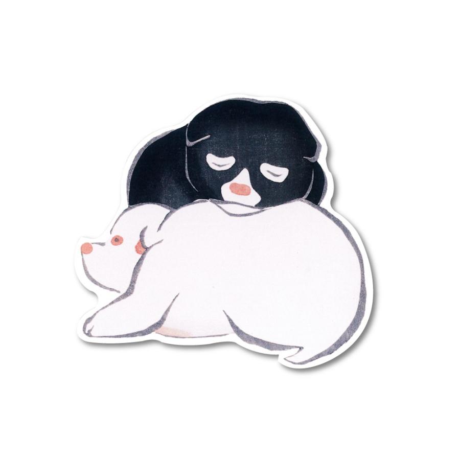 日本画切り抜き特殊はがき ダイカットポストカード 芳中 仔犬 眠り犬 H3 1811 Caeru 通販 Yahoo ショッピング