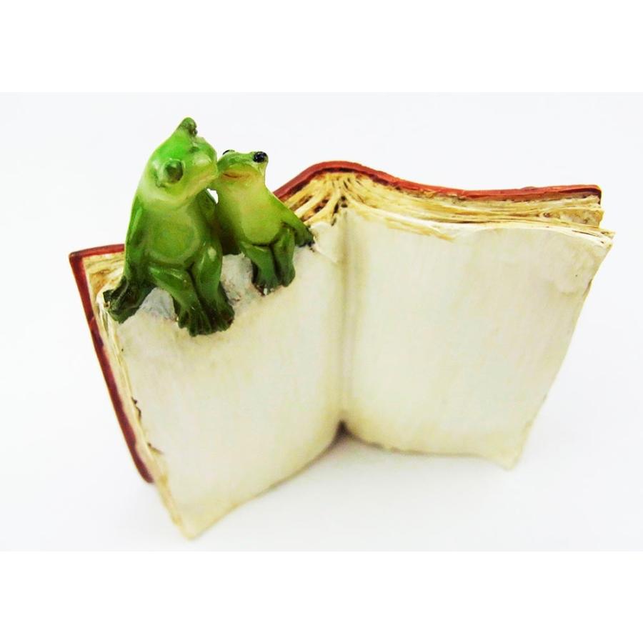 カエルオブジェ ブックフロッグ 本の上の親子蛙 Eva 1806 Caeru 通販 Yahoo ショッピング