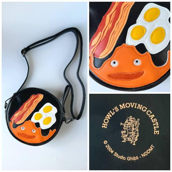 新品ジブリ美術館刺繍ブローチ ハウルの動く城 「カルシファーとベーコンエッグ」 ジブリ美術館オリジナル 刺繍ブローチハウルの動く城 カ