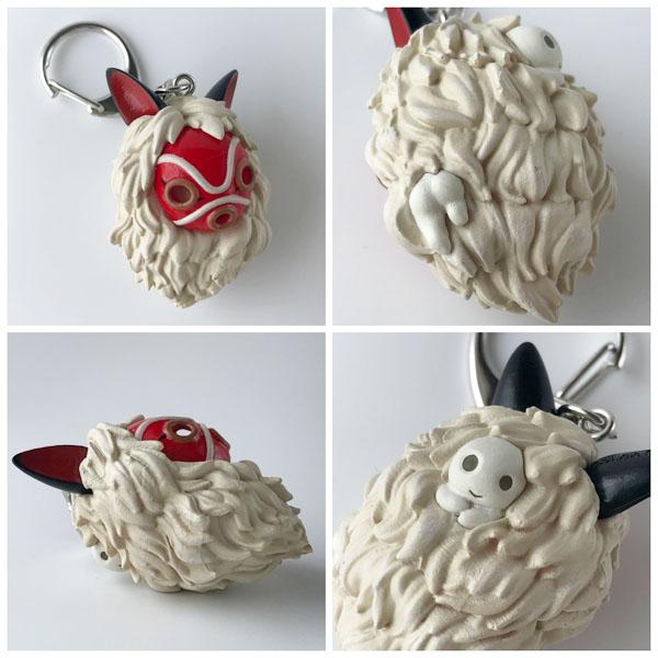 スタジオジブリ ジブリ グッズ もののけ姫 キーホルダー お面とコダマ