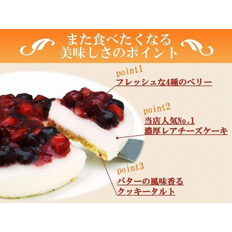誕生日ケーキ ４種のベリーチーズケーキ(送料無料 スイーツ バースデー ケーキ)｜cafe-enishida｜03