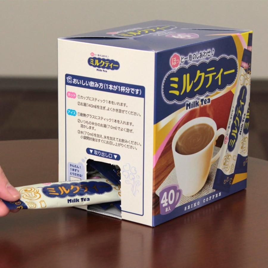 スティックコーヒー ミルクティー40杯 : カフェ工房Yahoo!店 - 通販
