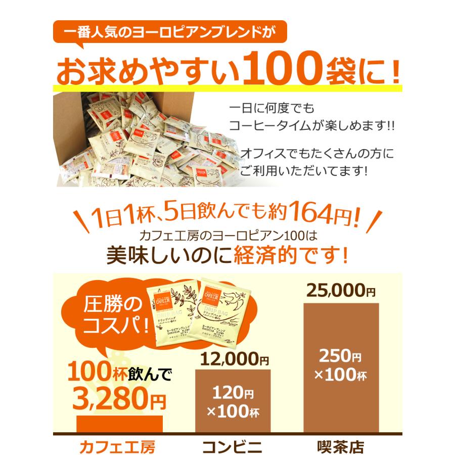 コーヒー ドリップコーヒーヨーロピアンブレンド 9g×100袋  コーヒー通販カフェ工房 |  | 04