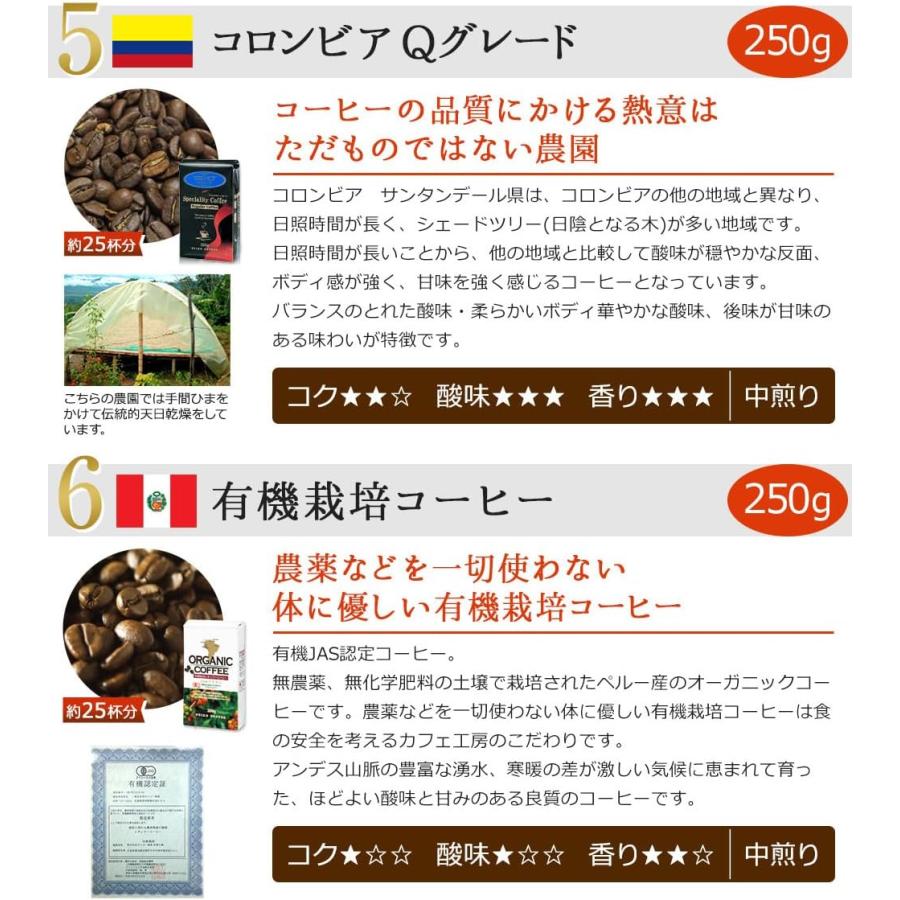 コーヒー コーヒー豆 粉 高級レギュラーコーヒー8種セット2kg |  | 06