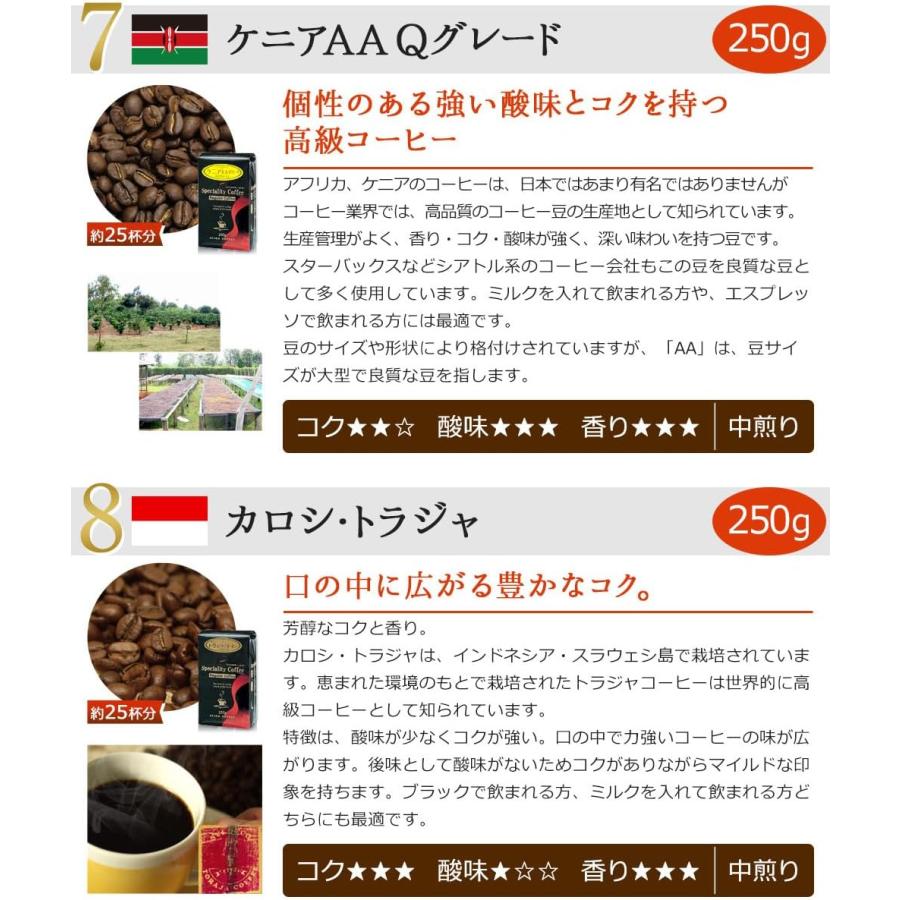 コーヒー コーヒー豆 粉 高級レギュラーコーヒー8種セット2kg |  | 07