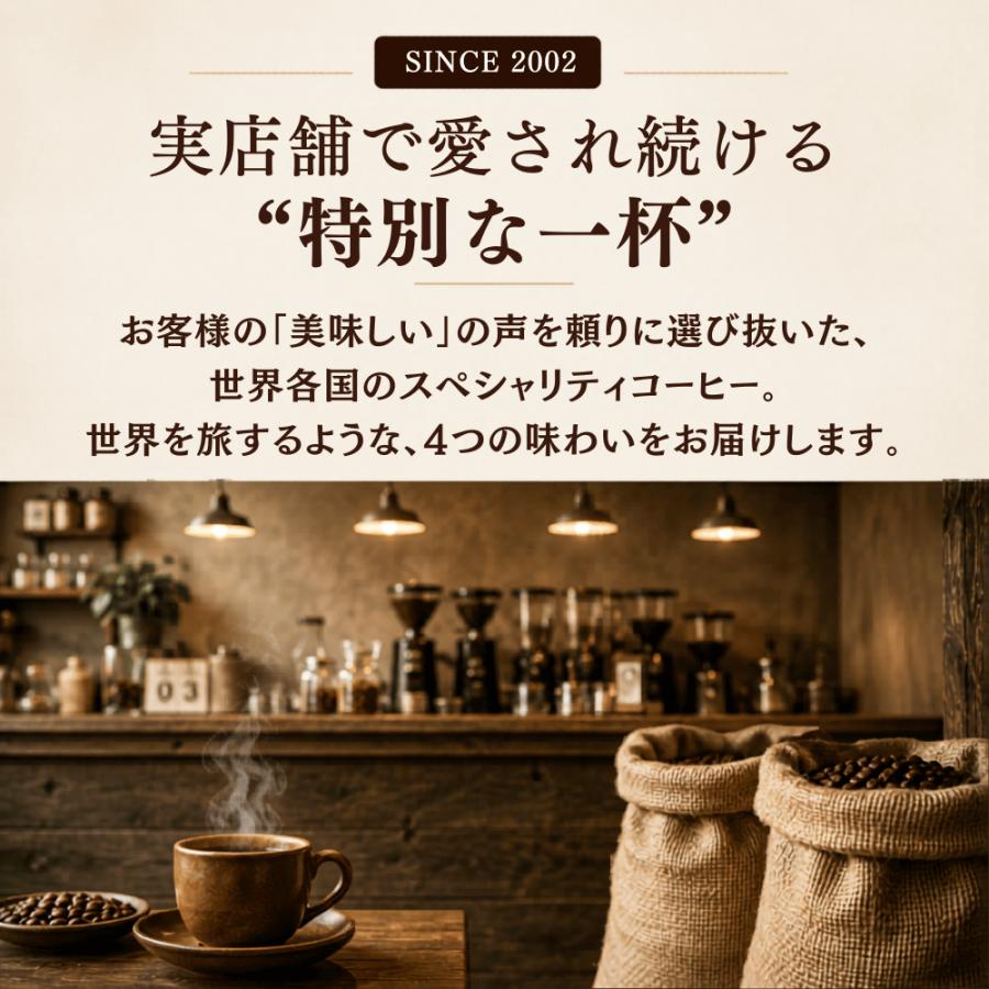 お中元 コーヒーギフト 送料無料 スペシャルティコーヒー 4種 飲み比べ