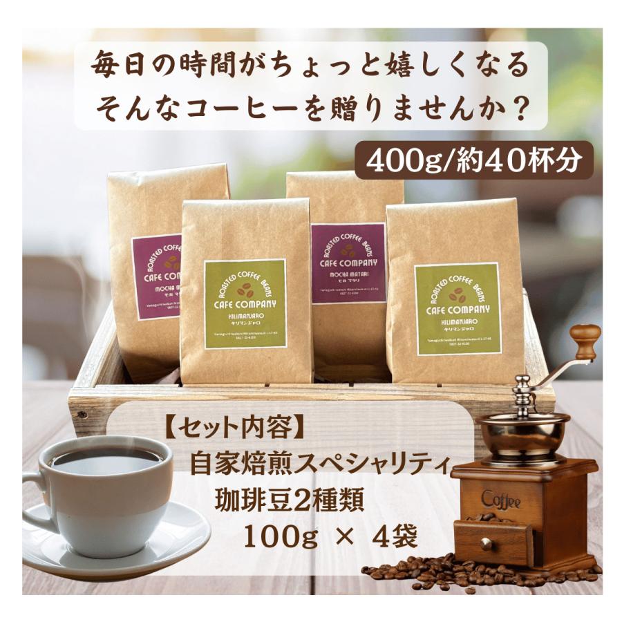 父の日 コーヒー豆ギフト キリマンジャロ モカマタリ 飲み比べ セット
