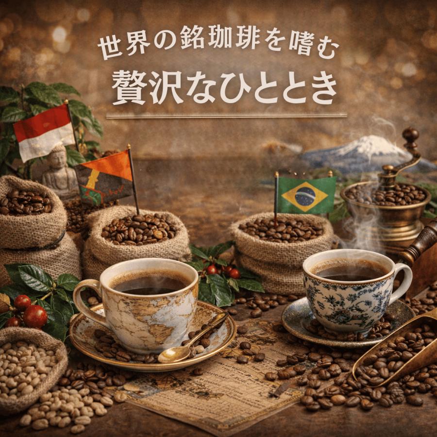 最高級 コーヒー豆ギフト スペシャリティ 6種 飲み比べ 1200g (200×6袋