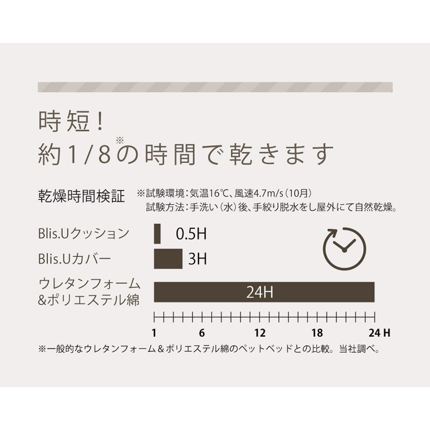 Blis.U ペットベッド Mサイズ スエード調 日本製 洗える 速乾 カバー式 高反発 洗濯機 通気性 ファイバー カドラー 体圧分散 丸洗い 無地 北欧風 おしゃれ 国産_4