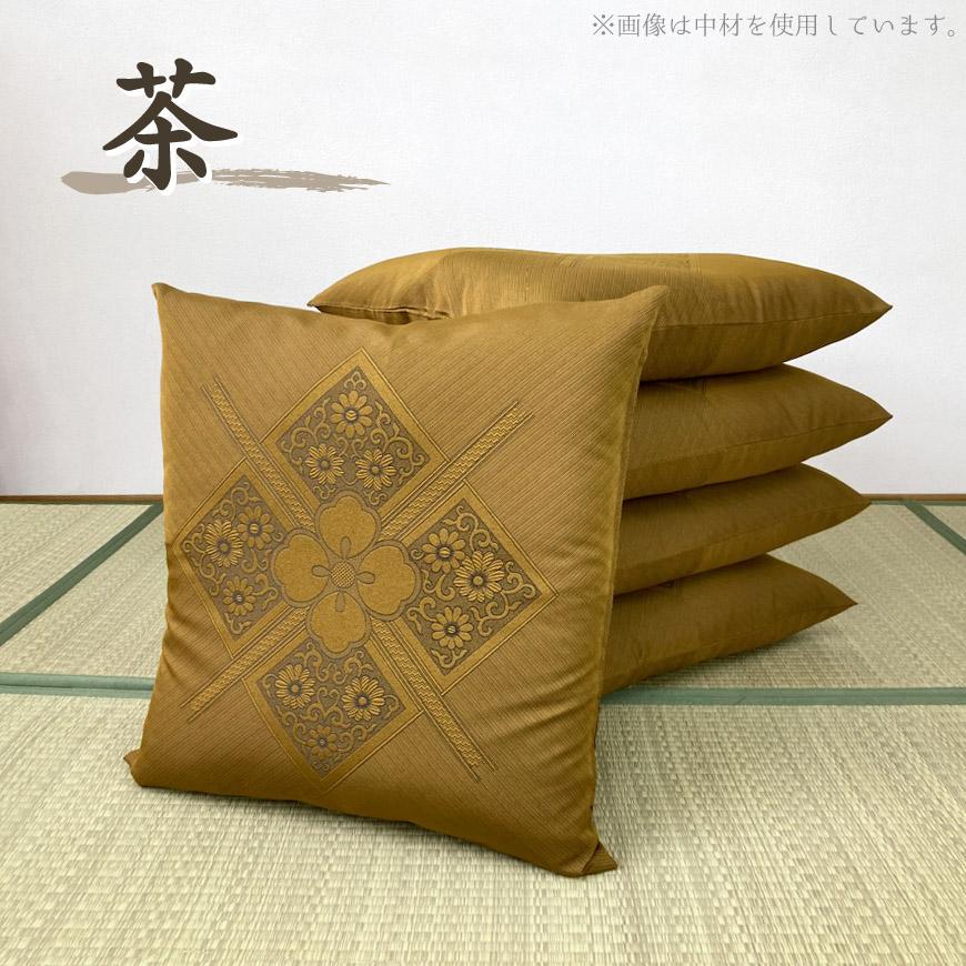 国産 高級仕立て フクレ織り 座布団カバー 5枚組 替えカバー 59×63cm