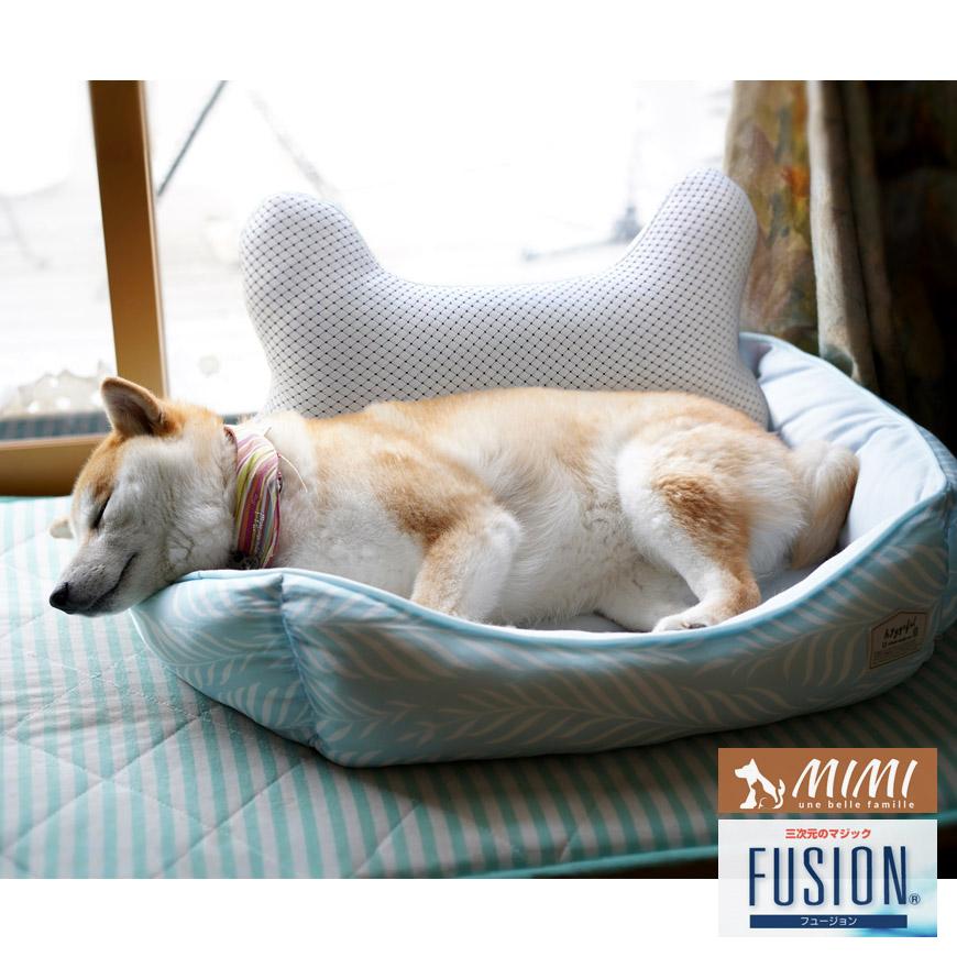 MIMI ひんやりボーン 骨 クッション FUSION 接触冷感 犬用 ペット用品 ピロー 日本製 洗える さらさら メッシュ 通気性 あご枕 ぬいぐるみ 可愛い 無地 送料無料 |  | 10