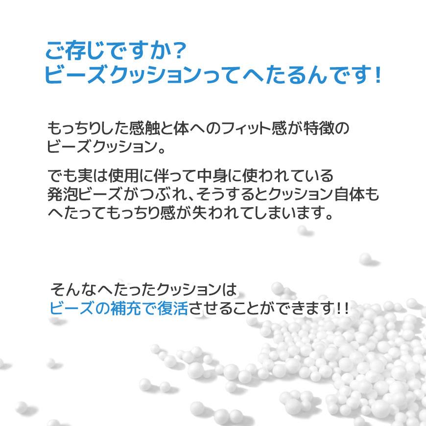 CAVIAR BEADS 補充用ビーズ 日本製 直径約２ｍｍ 400g入り おかわり ビーズ中身 ヌードビーズ 補充ビーズ ビーズクッション 中材 キャビアビーズ 送料無料 |  | 01