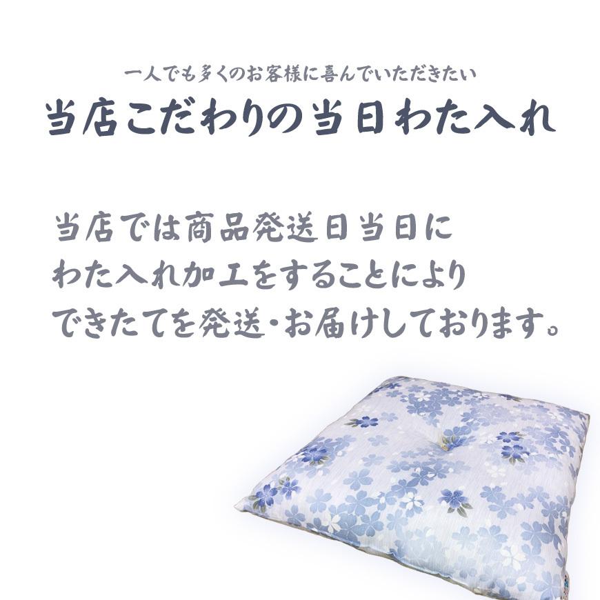 座布団 高島ちぢみ 日本製 単品販売 発送当日わた入れ 銘仙判 春 夏 和
