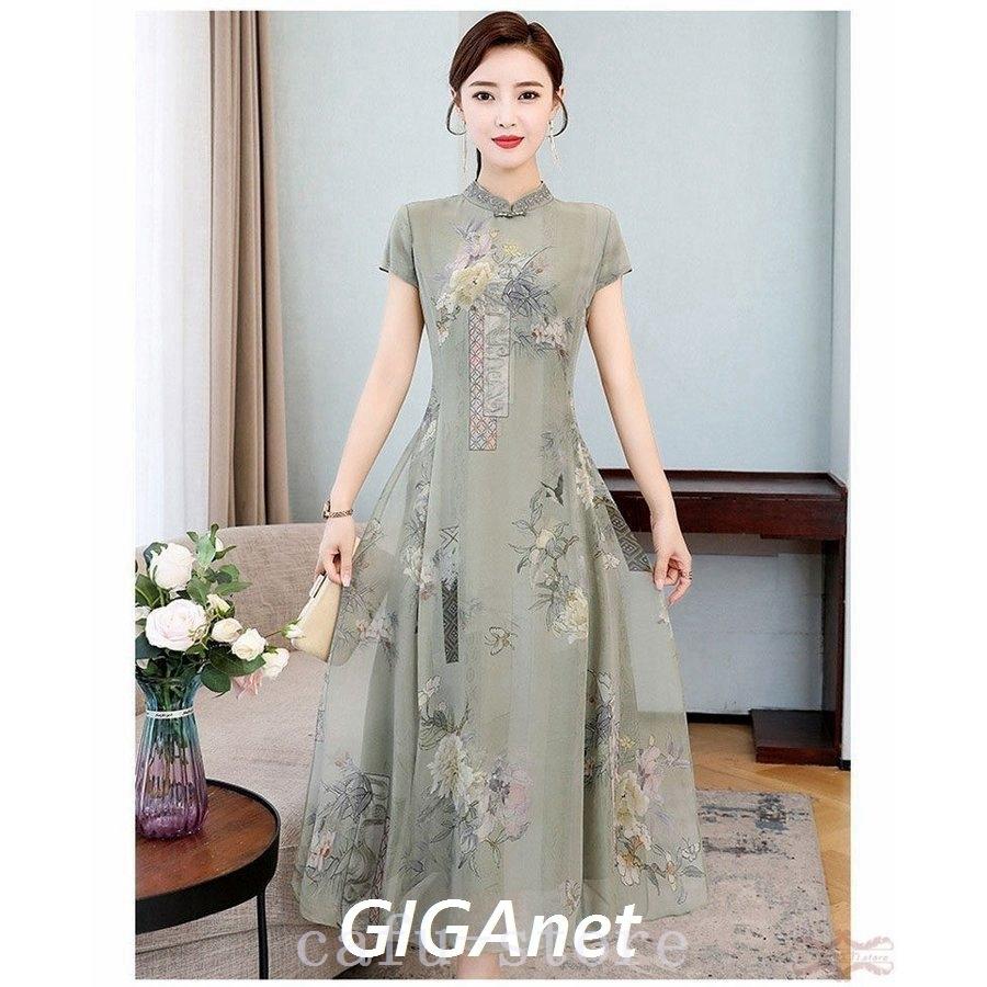 チャイナドレス風ワンピース ロング丈 半袖 アオザイ風ワンピース 夏 マキシチャイナ風ワンピース チャイナドレス ワンピース 40代 50代 きれいめ 大きいサイズ Mdp4d0gwqo ワンピース チュニック Www Elghoniemy Com