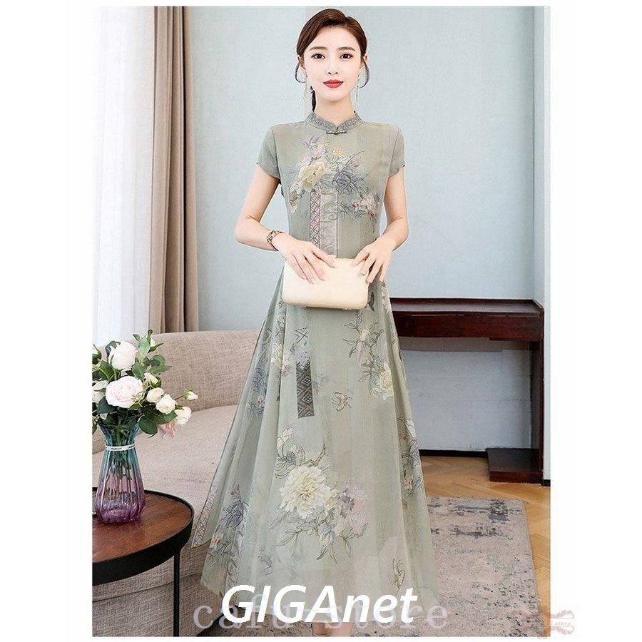 チャイナドレス風ワンピース ロング丈 半袖 アオザイ風ワンピース 夏 マキシチャイナ風ワンピース チャイナドレス ワンピース 40代 50代 きれいめ 大きいサイズ Mdp4d0gwqo レディースファッション Www Elghoniemy Com