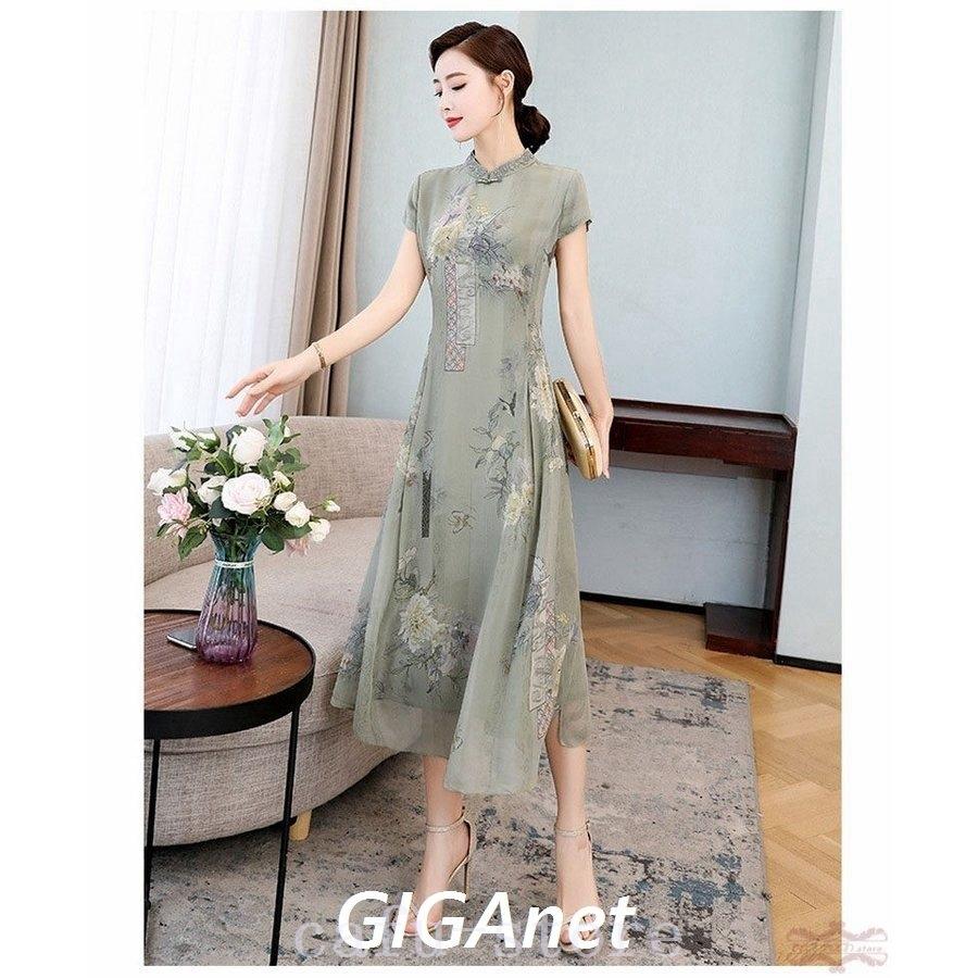 チャイナドレス風ワンピース ロング丈 半袖 アオザイ風ワンピース 夏 マキシチャイナ風ワンピース チャイナドレス ワンピース 40代 50代 きれいめ 大きいサイズ Mdp4d0gwqo ワンピース チュニック Www Elghoniemy Com