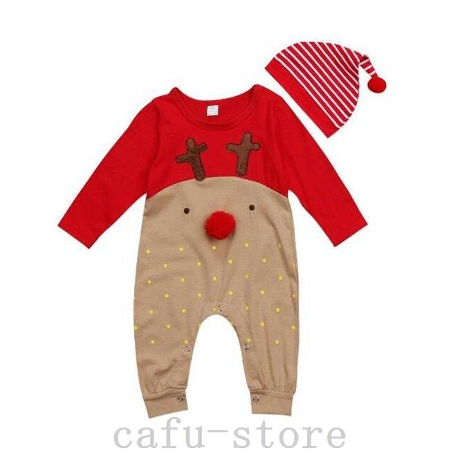 最安挑戦 ベビー服 シューズ カバーオールサンタコスプレトナカイベビー服コスチューム クリスマスコスプレトナカイ 着ぐるみベビー服ロンパース子供サンタ衣装コスチューム仮装コスプレかぶりもの男の子女の子カバーオール赤ちゃん Www Threeriversofs Com