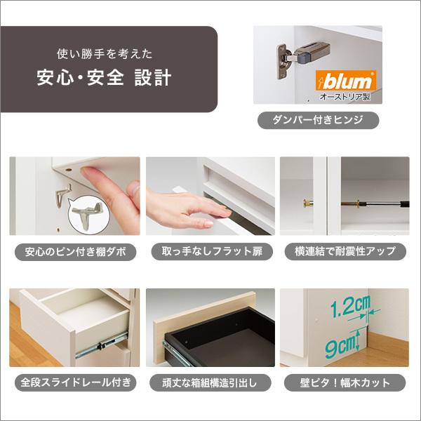 【扉シリーズ】セミオーダーカウンター下収納ぴったりくん エンドコーナー左置き 奥行25cm[L][03]の画像