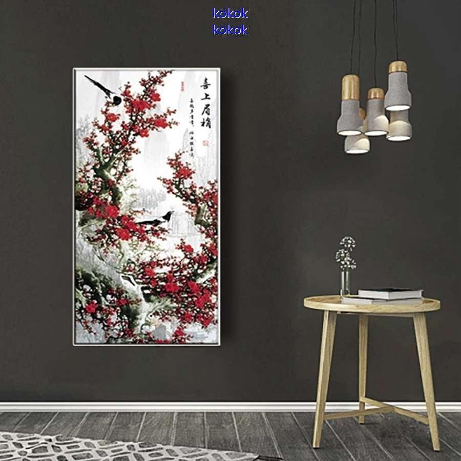 掛け軸 用 ポスター 梅の花 鳥 バード Bird 風水 タペストリー 掛軸用 壁掛け 室内 インテリア おしゃれ 絵 玄関 部屋 和室 飾り 壁 風水グッズ 金運 開運祈願 掛け軸 Www Mantraman Com Mx
