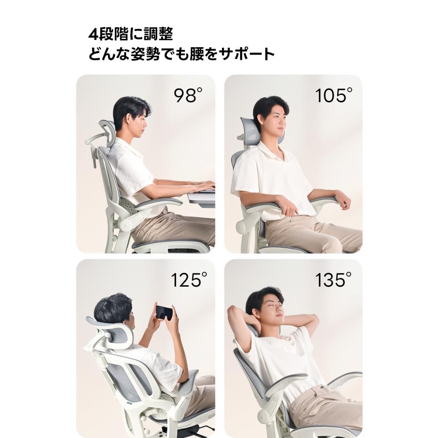 CAGUUU アクシスコアライト オフィスチェア オットマン付き メッシュ 座面スライド エルゴノミクス ワークチェア デスクチェア パソコンチェア おしゃれ_11