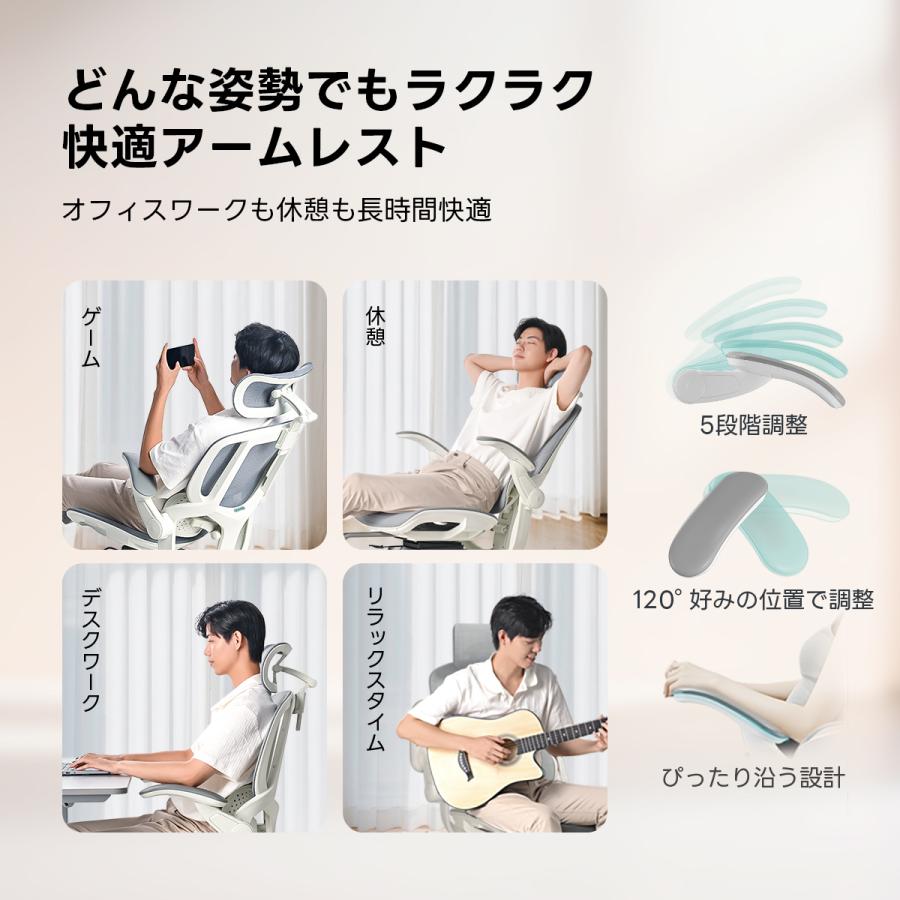 CAGUUU アクシスコアライト オフィスチェア オットマン付き メッシュ 座面スライド エルゴノミクス ワークチェア デスクチェア パソコンチェア おしゃれ_3
