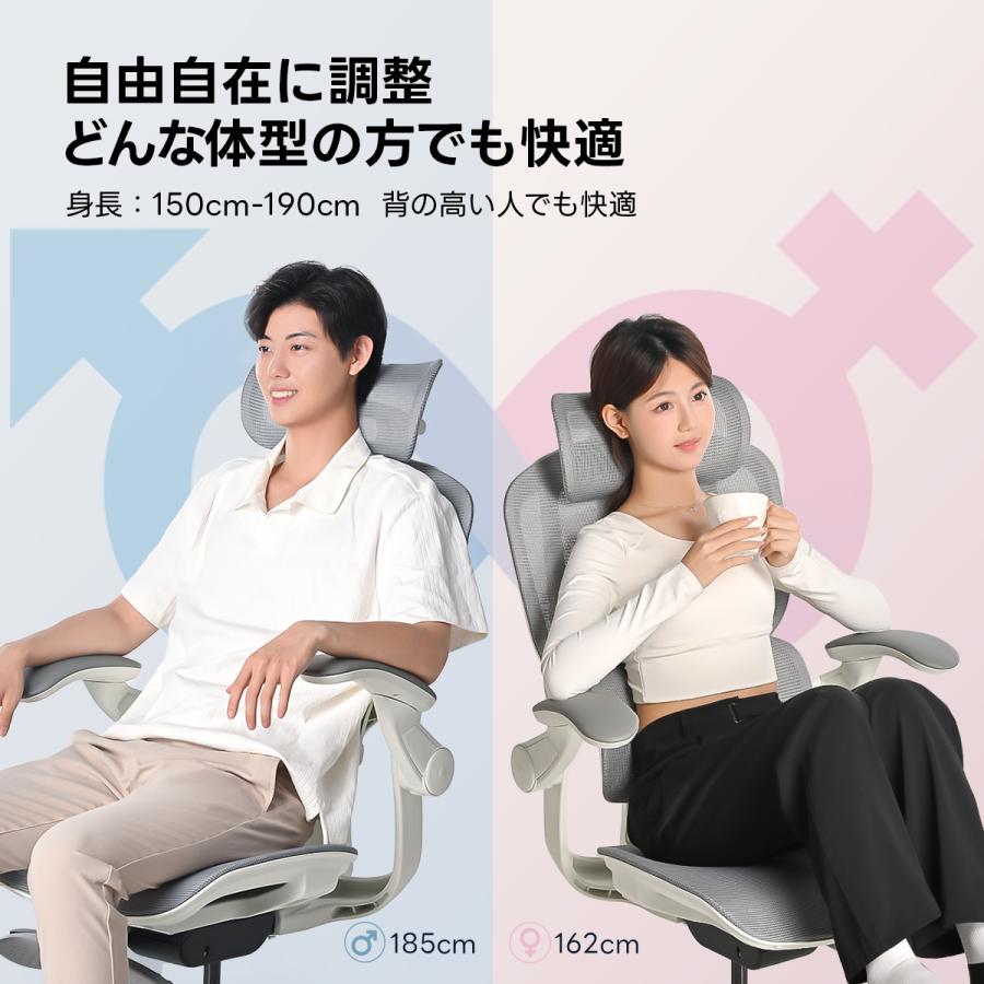 CAGUUU アクシスコアライト オフィスチェア オットマン付き メッシュ 座面スライド エルゴノミクス ワークチェア デスクチェア パソコンチェア おしゃれ_5