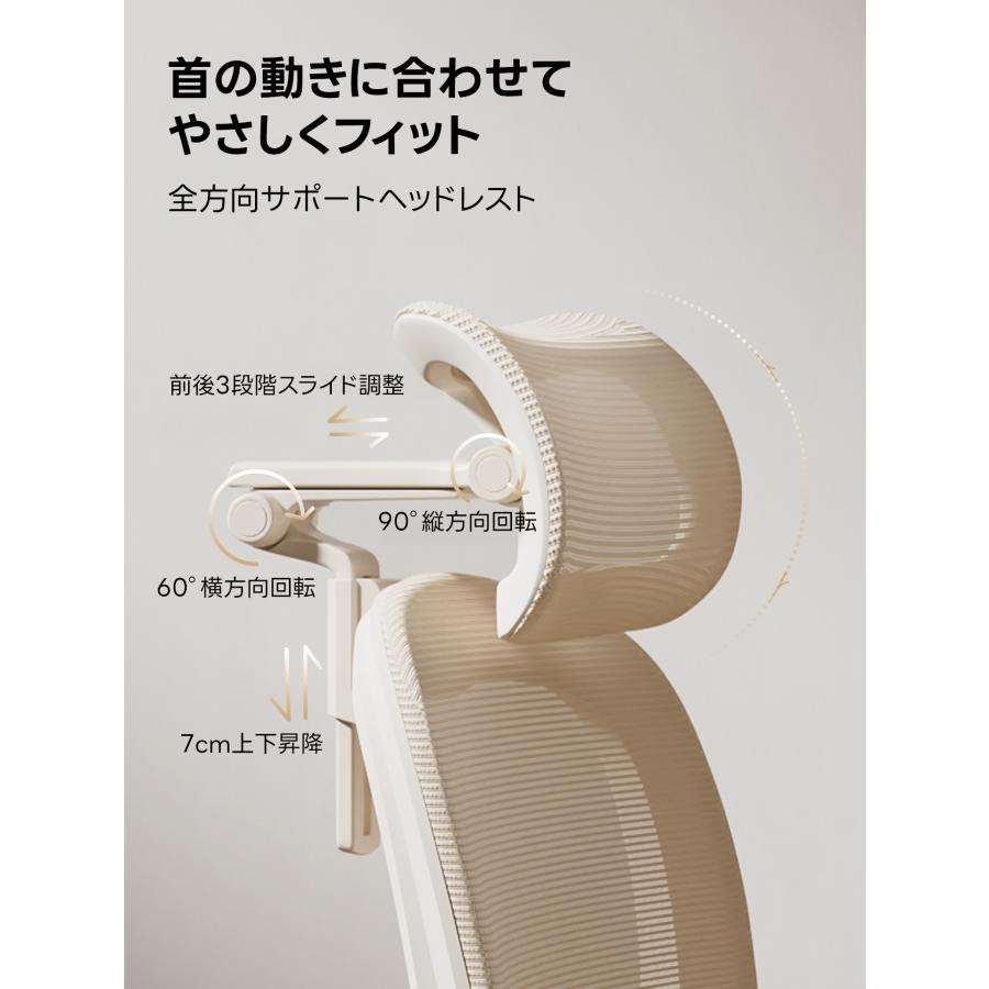 CAGUUU アクシスエアリーオフィスチェア オットマン付き 人間工学 ゲーミングチェア 白 おしゃれ 疲れない デスクチェア パソコンチェア ワークチェア 椅子_5