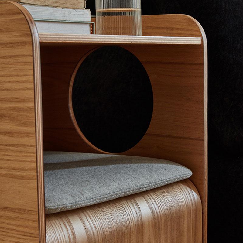 CAGUUU 木製ドーム型二段キャットハウステーブル 2段式木製キャット