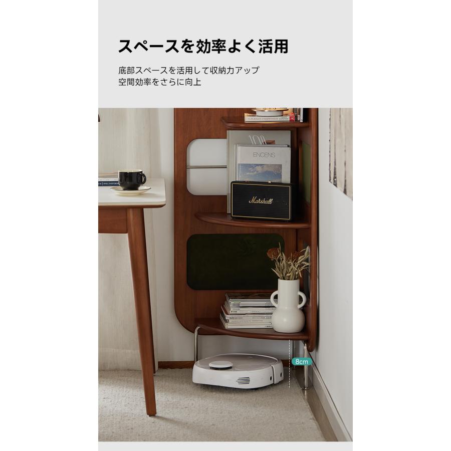 CAGUUU レトロコーナーラック 多用途省スペース 木製コーナー