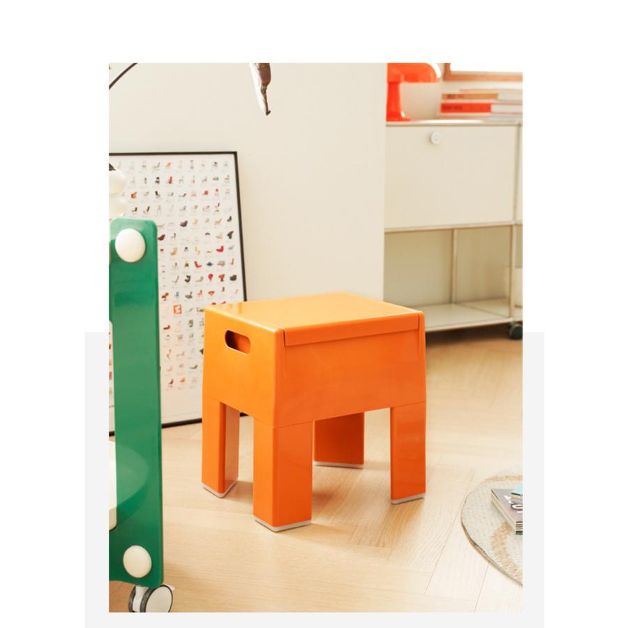 CAGUUU 収納付きシンプルロースツール 多機能収納付き北欧風