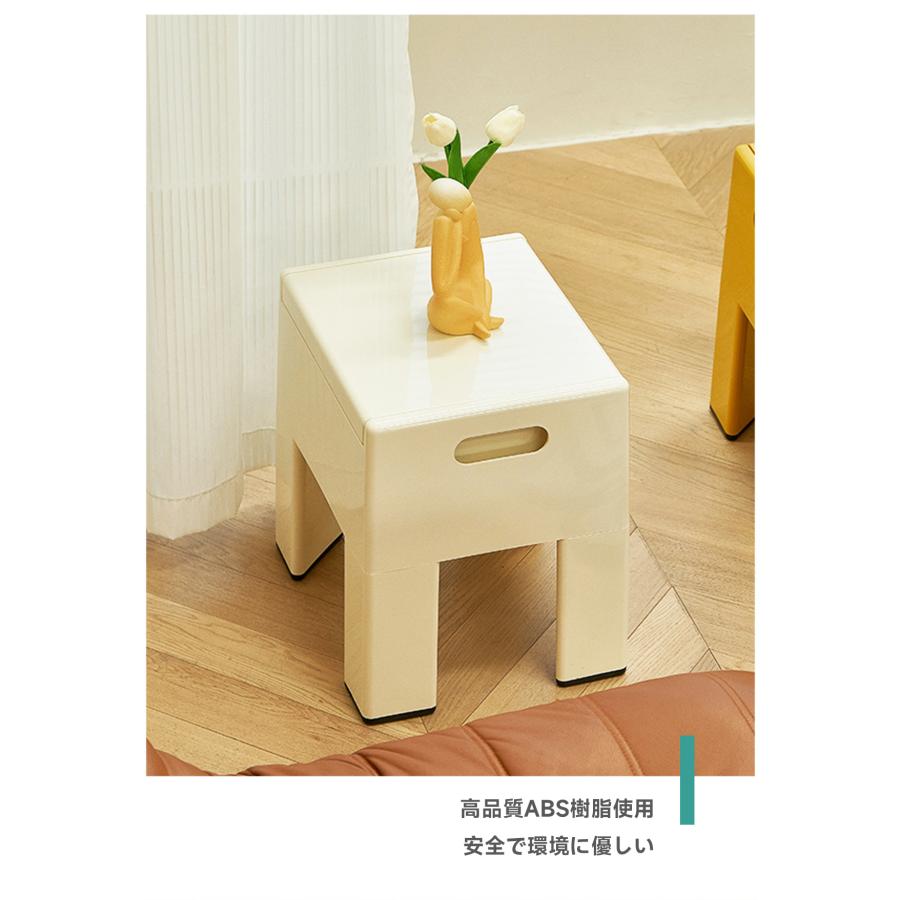 CAGUUU 収納付きシンプルロースツール 多機能収納付き北欧風