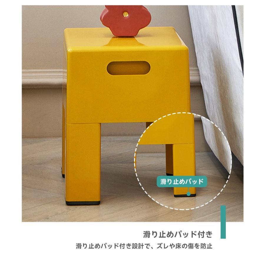 CAGUUU 収納付きシンプルロースツール 多機能収納付き北欧風