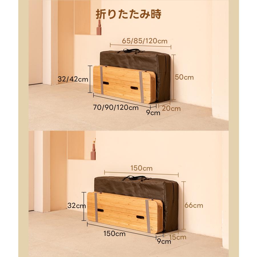 CAGUUU Kraft Paper ベッド 折りたたみベッド アコーディオン型