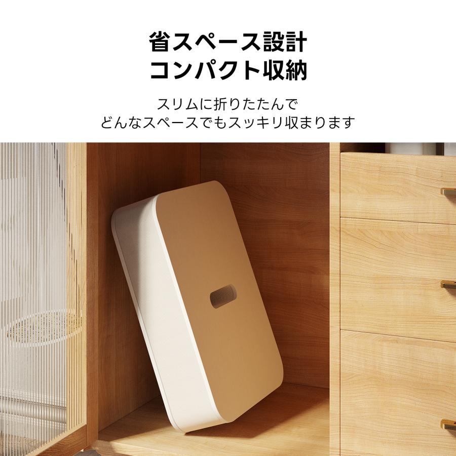 CAGUUU クラフト紙 ロングスツール 折りたたみ式 伸縮自在 軽量