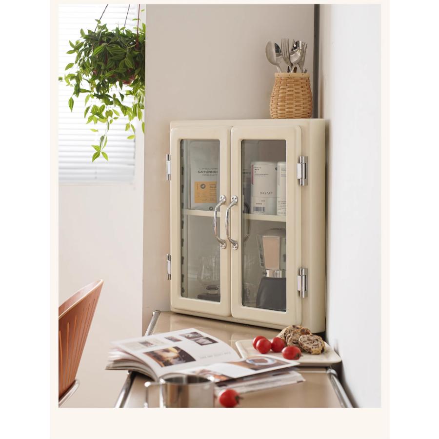 アンティーキャビネット　収納棚　家具　棚 ディープ2 シェルフキャビネット(両開B）ラック 棚 収納棚