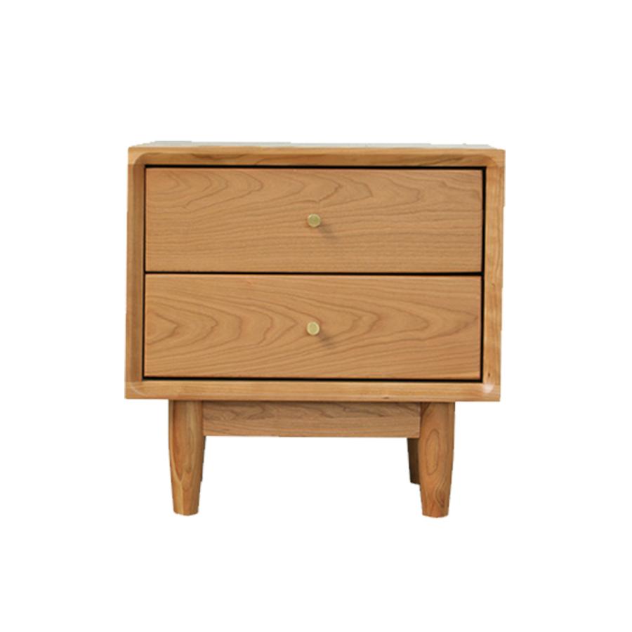 CAGUUU チェリーウッドコンパクトナイトテーブル 収納 北欧 おしゃれ